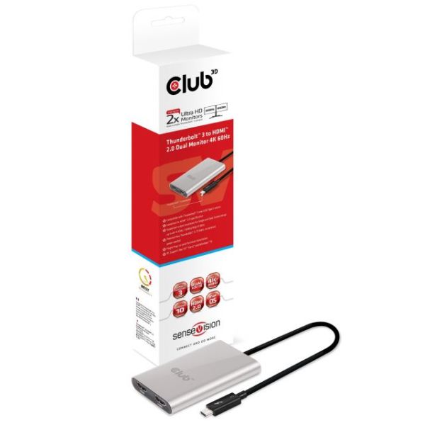 CSV-1574 Thunderbolt 3 - İkili HDMI 2.0 Çevirici Kablo