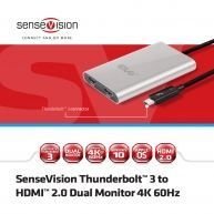 CSV-1574 Thunderbolt 3 - İkili HDMI 2.0 Çevirici Kablo