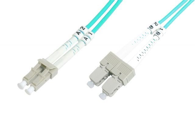 BC-2532-05-3 5M, Multimode, Duplex, 50/125 OM3 LC-SC Fiber Optik Patch Kablo