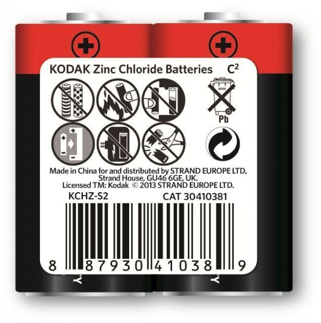 KCHZ-S2-30410381 2 Adet Normal Ambalaj Çinko Karbon Orta Pil