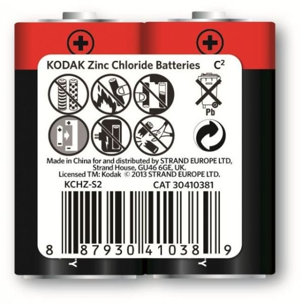 KCHZ-S2-30410381 2 Adet Normal Ambalaj Çinko Karbon Orta Pil