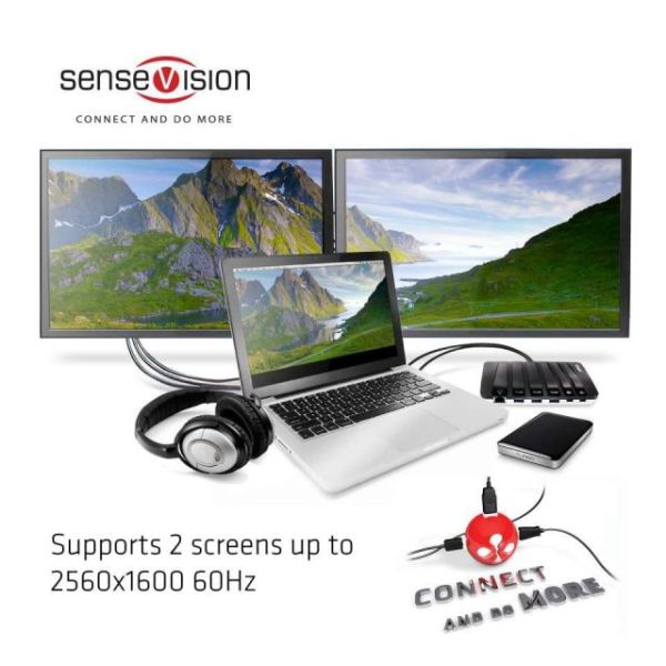 CSV-3203 USB3.0 Mini Display Port MST Yerleştirme İstasyonu Çoklayıcı