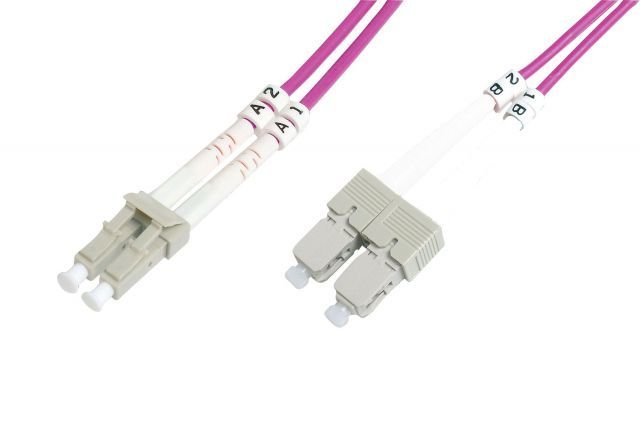 BC-2532-10-4 10M,MM,3.0mm,Duplex,50/125 OM4 SC-LC Fiber Optik Patch Kablo