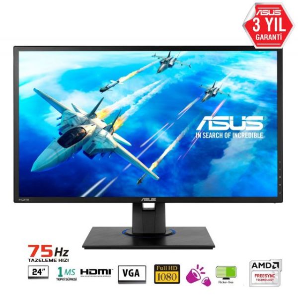 VG245HE 24''1920x1080,1ms,70Hz,2Wx2,VGA-2xHDMI,TN,Siyah Gam. Led Monitör