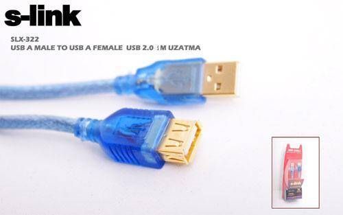 SLX-321 1,5 Metre USB 2.0 Uzatma Kablosu.(AM/AF)Altın Uc