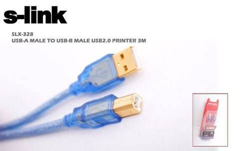 SLX-328 3 Metre USB 2.0 Yazıcı Kablosu (Am-Bm)