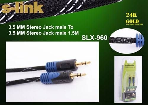 SLX-960 1.5 Metre 3.5mm (M/M) Stereo Ses Kablosu
