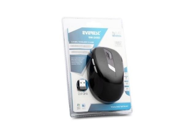 SM-245D-S Optik Nano Receive Kablosuz Siyah Mouse