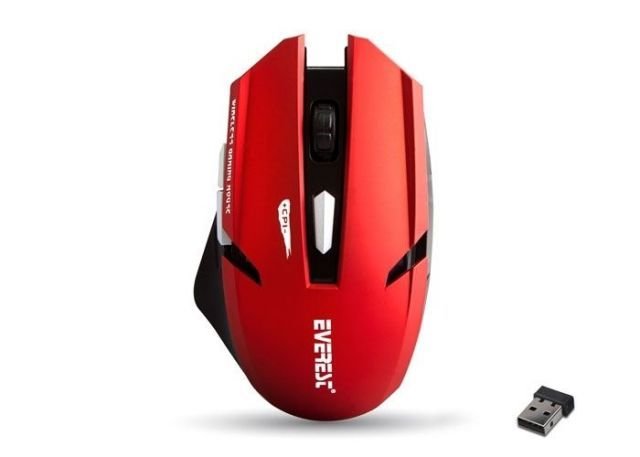 KM-240 USB 2.4GHz Optik Kablosuz Kırmızı Mouse