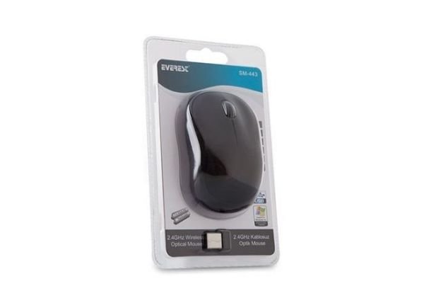 SM-443 USB 2.4Ghz 1200DPI Kablosuz Siyah Mouse