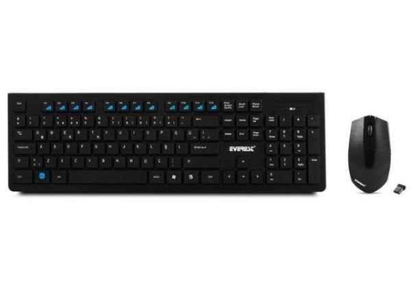 KM-4100 Kablosuz Q Multimedia Klavye,Mouse Siyah Set
