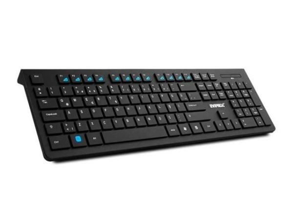 KM-4100 Kablosuz Q Multimedia Klavye,Mouse Siyah Set