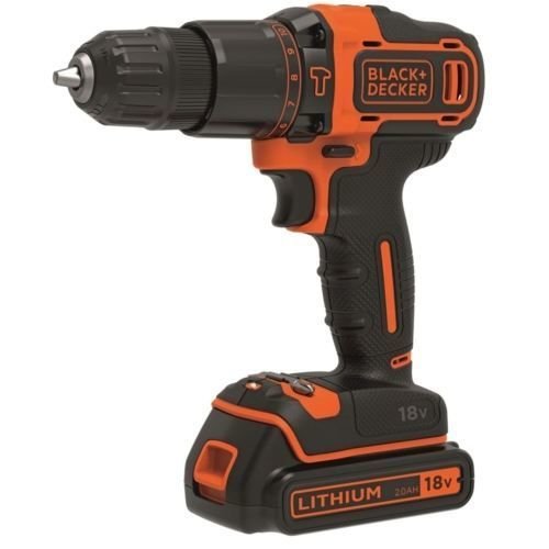 BDCHD18KB Black&Decker BDCHD18KB 18Volt/1.5Ah Li-ion Çift Akülü 2 Vitesli Darbeli