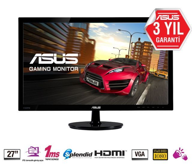 VS278H MON,VS278H,27'',GAMING,1ms,VGA,2xHDMI,MM,VESA,Siyah,1920x1080