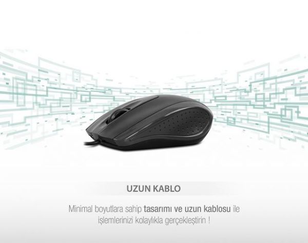 SM-580U USB Optik Siyah Mouse
