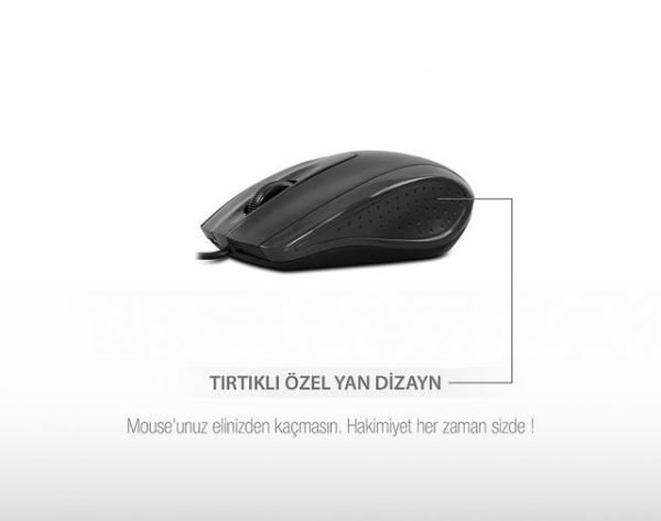 SM-580U USB Optik Siyah Mouse