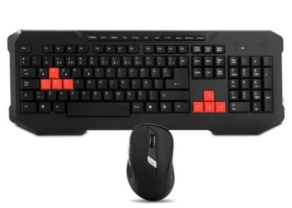 KM-9670 Kablosuz Oyun Q Multimedia Klavye,Mouse Set