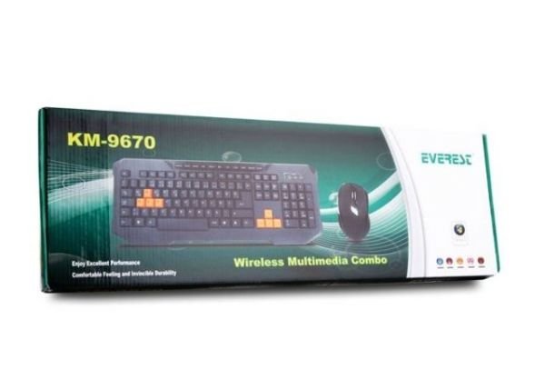 KM-9670 Kablosuz Oyun Q Multimedia Klavye,Mouse Set