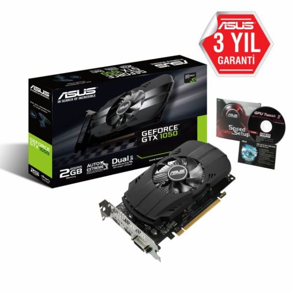 PH-GTX1050-2G GTX1050 2G 128b GDDR5 DVID-HDMI-DP NVIDIA EKRAN KARTI