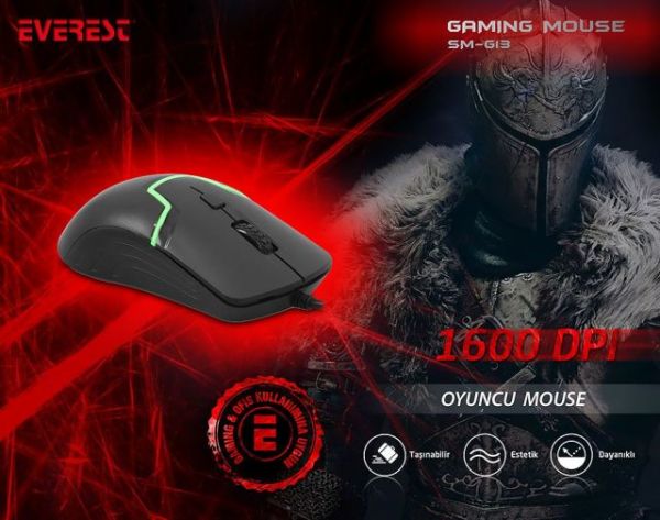 SM-G13 1600dpi Usb İnternet Kafe Oyuncu ve Ofis Mouse