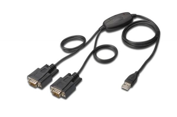 DA-70158 USB 2.0 - 2 x RS232 (Seri) Çevirici Kablosu, 1.5 metre