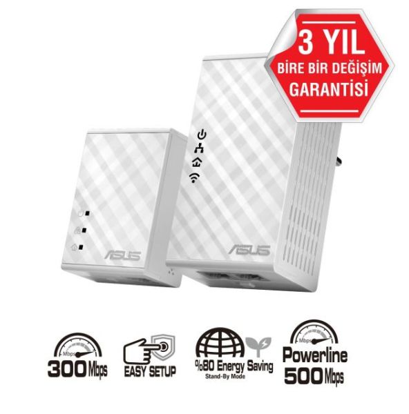 PL-N12 300Mbps Kablosuz HomePlug® AV500 Powerline Adaptör Kiti