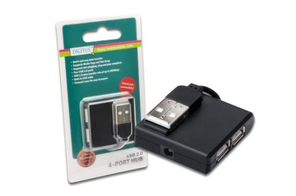 DA-70217 USB2.0 Hub 4 Port Siyah Çoklayıcı