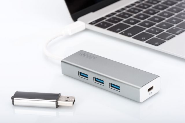 DA-70242 3xUSB3.0 Port 1xUSB Tip C PD Port Çoklayıcı