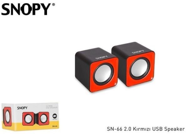SN-66-K SN-66 USB 2.0 Kırmızı Hoparlör