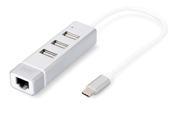 DA-70253 USB 2.0 3-Port Hub & Fast Ethernet LAN Cevirici