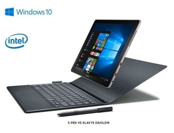 W720-SIYAH Galaxy Book Ci5 3.10GHz 4GB 128GB 12'' Siyah Tablet