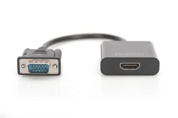 DA-70473 VGA’dan HDMI’ya dönüş.+ses (3,5mm) Full HD (1080p),kablo tipi 15cm siyah