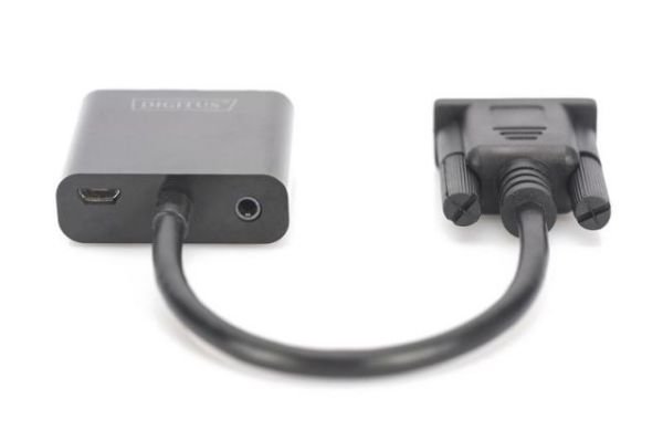 DA-70473 VGA’dan HDMI’ya dönüş.+ses (3,5mm) Full HD (1080p),kablo tipi 15cm siyah
