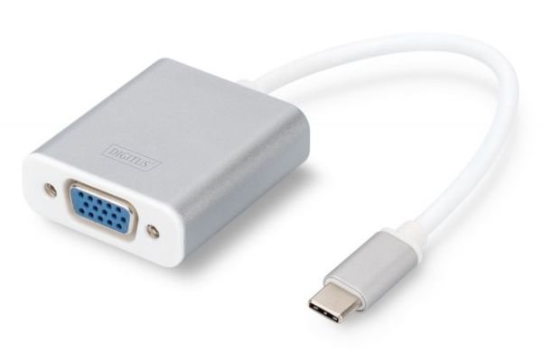 DA-70837 USB Type C 1080p VGA Adapter, Aluminium Housing, 20cm cable length Chips