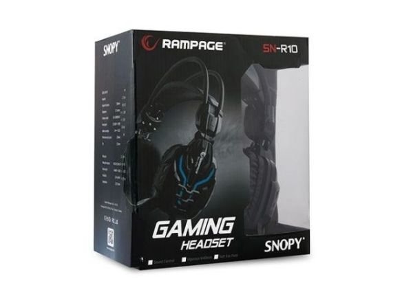 SN-R10 Kablolu Alguist LED Mikrofonlu Gaming Siyah Kulak Üstü Kulaklık