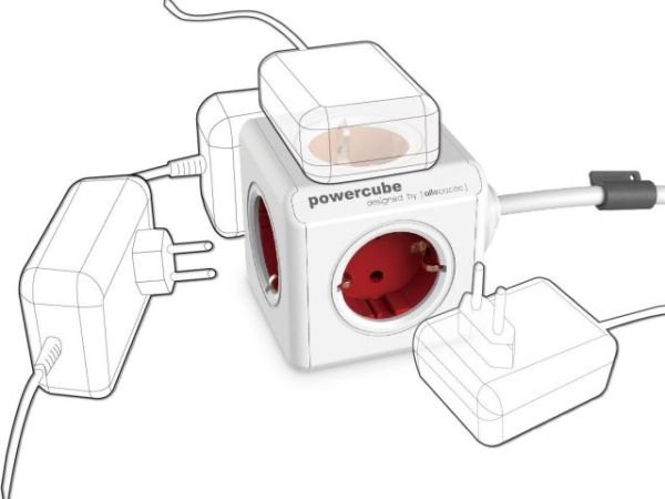 PR1300 PowerCube 1.5m 5'li Akım Korumalı Küp Grup Priz