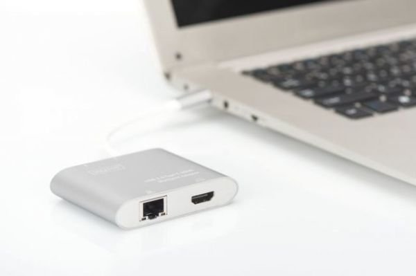 DA-70847 USB3.0 Type-C Multiport Adaptör HDMI 2 USB Ethernet Çoklayıcı
