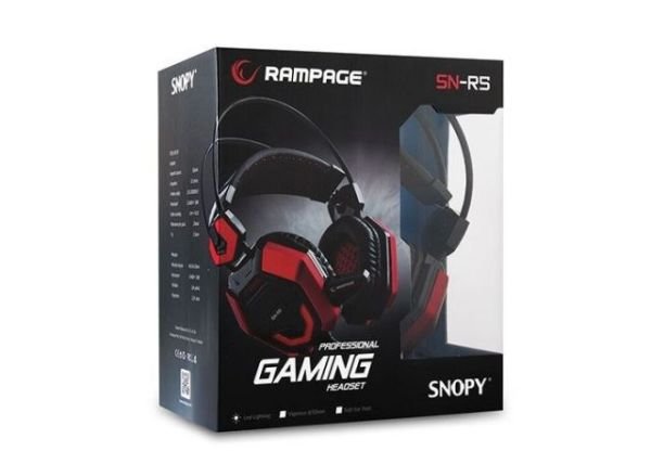 SN-R5K Kablolu Mikrofonlu Siyah-Kırmızı Gaming Kulak Üstü Kulaklık