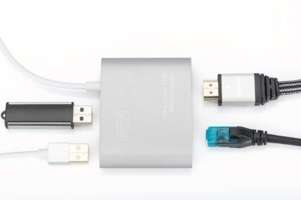 DA-70847 USB3.0 Type-C Multiport Adaptör HDMI 2 USB Ethernet Çoklayıcı