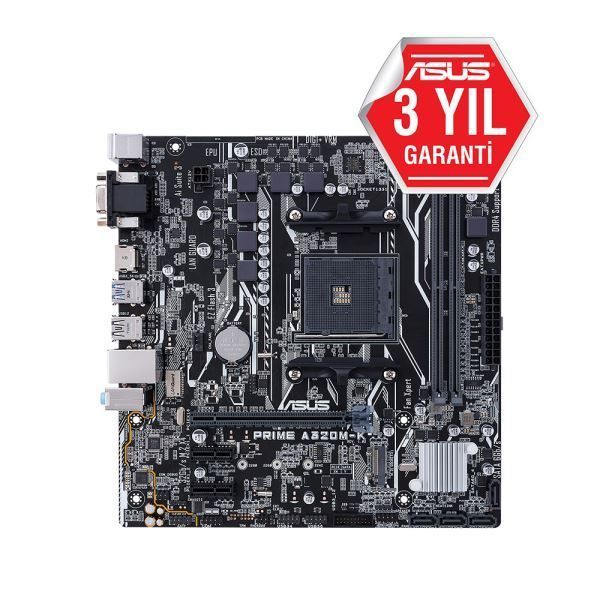 PRIME-A320M-K AMD A320 AM4 DDR4 3200MHz HDMI/VGA Anakart
