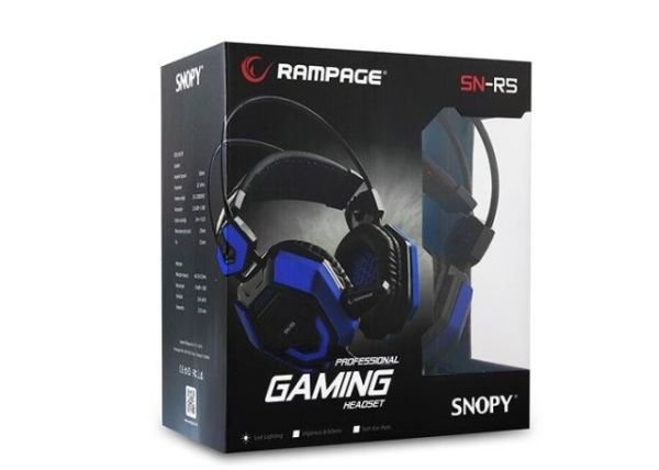 SN-R5M Kablolu Mikrofonlu Siyah-Mavi Gaming Kulak Üstü Kulaklık