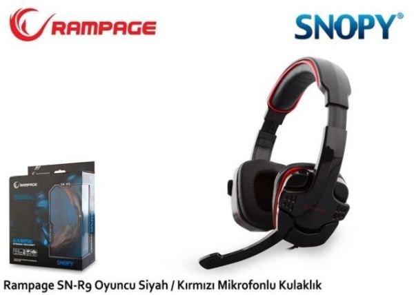 SN-R9K Kablolu Mikrofonlu Siyah-Kırmızı Gaming Kulak Üstü Kulaklık