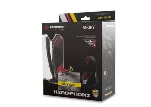 SN-RU2 Kablolu Mikrofonlu USB Siyah-Kırmızı Gaming Kulak Üstü Kulaklık