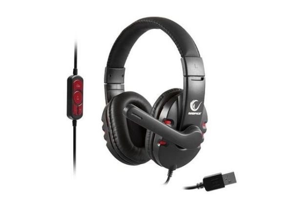 SN-RU7 USB LED Mikrofonlu Siyah Gaming Kulak Üstü Kulaklık