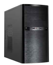 FC-6830B300W 300W Powerlı Penceresiz Midi Tower Siyah Kasa