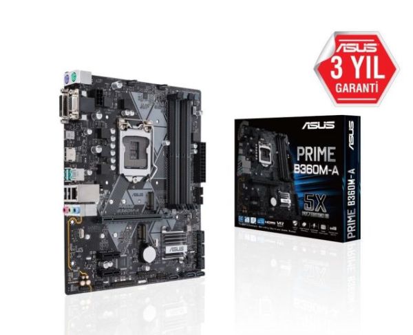 PRIME-B350M-A AMD B350 AM4 DDR4 3200MHz HDMI/DVI/VGA Anakart
