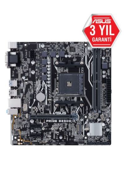 PRIME-B350M-K AMD B350 AM4 DDR4 3200MHz VGA/DVI Anakart