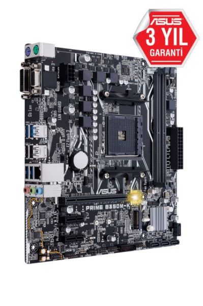 PRIME-B350M-K AMD B350 AM4 DDR4 3200MHz VGA/DVI Anakart