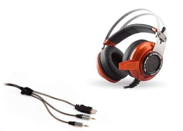 SN-RW3T USB 7.1 Titreşimli Mikrofonlu Turuncu Gaming Kulak Üstü Kulaklık