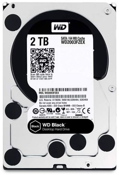 WD2003FZEX 2TB 3.5'' 7200RPM Sata3 64MB Black Dahili Masaüstü HardDisk